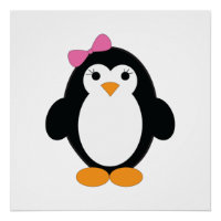 Pingouin fille mignonne