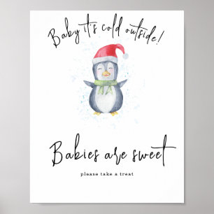 Poster Pingouin - Les bébés sont doux