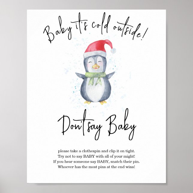 Poster Pingouin - Ne dites pas bébé (Devant)