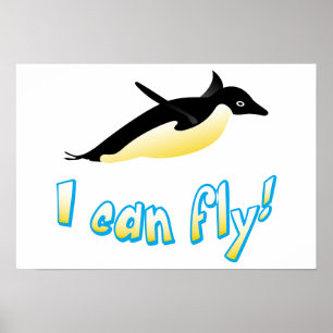 Poster Pingouin volant