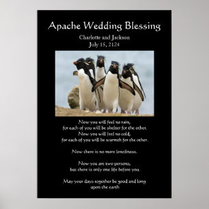 Poster Pingouins Bénédiction Mariage Apache