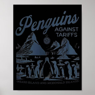 Poster Pingouins contre les tarifs douaniers Entendu l'îl
