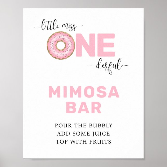Poster Pink 1er anniversaire Maman-osa Bar (Devant)