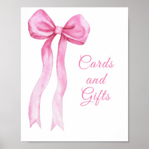 Poster Pink a bow - cartes & cadeaux