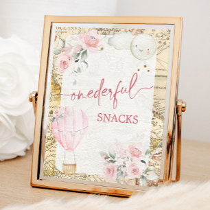 Poster Pink Air Balloon n'est-elle pas Onerderful Snacks 