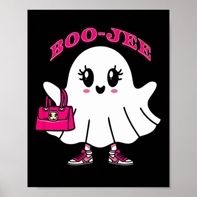Poster Pink Boo-jee Drôle Fantôme Halloween (Devant)