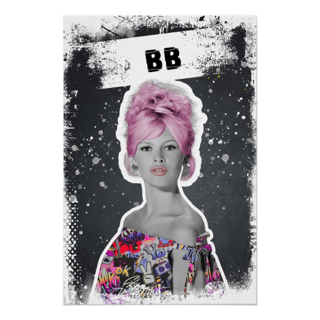 Poster Pink Bouffant Muse (Devant)
