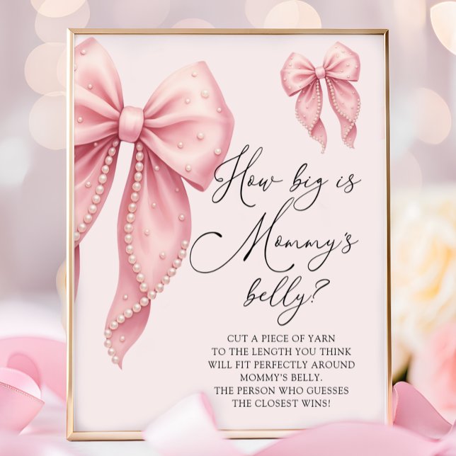 Poster Pink Bow Bow How Big is Mommy's Belly Game (Créateur téléchargé)