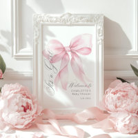Pink Bow C'est un Baby shower fille Bienvenue