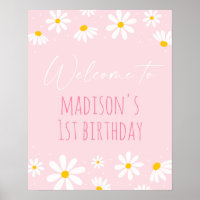 Pink Daisy Accueil d'anniversaire