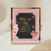 Pink En vichy Baby shower barbecue Maman Osa Bar
