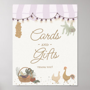 Poster Pink Farmers Market Farm Cartes et cadeaux frais