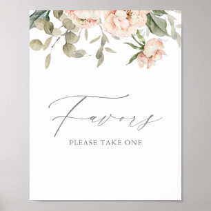 Poster Pink Floral Butterfly Anniversaire Fête Faveur Sig