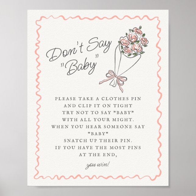 Poster Pink Flower Market Fresal Dont Dit Baby Game (Devant)