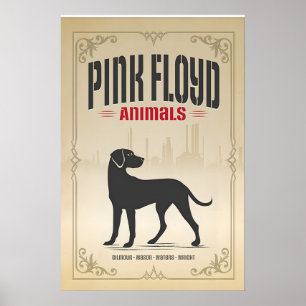 Poster Pink Floyd, Chien, Conception d'impression origina