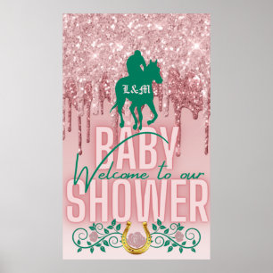 Poster Pink Green Parties scintillant Drift Derby Baby sh