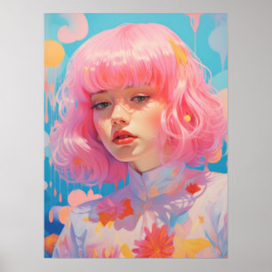 Poster Pink Haired : L'essence de la féminité