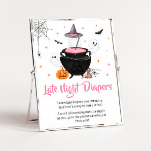 Poster Pink Halloween Baby est en train de brasser des co