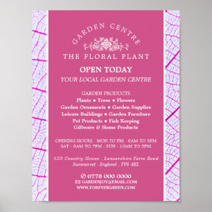 Poster Pink Leaf, Garden Center, Horticulteur