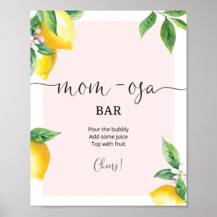 Poster Pink Lemon Momosa bar 