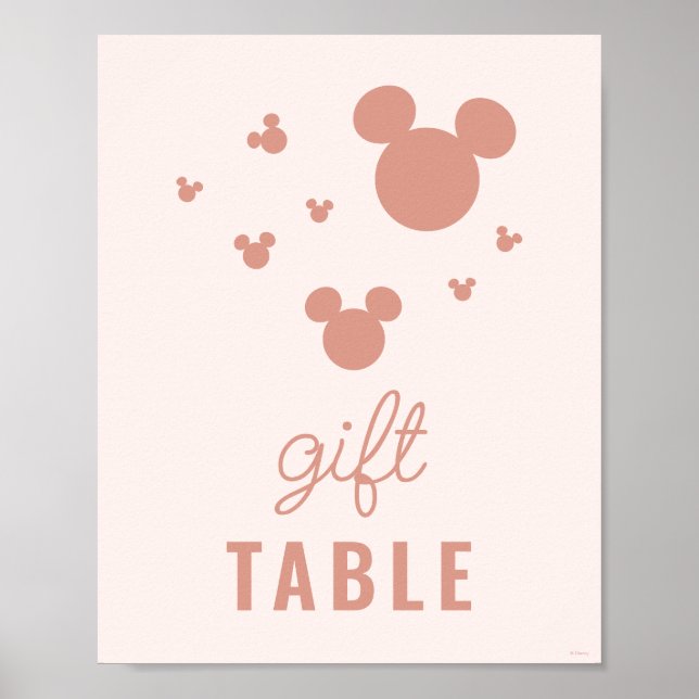 Poster Pink Minnie Mouse Confetti Girl's premier annivers (Devant)