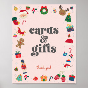 Poster Pink Oh What Fun Winter Noël Cartes et cadeaux