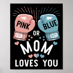 Poster Pink or Blue Maman Vous Aime Boxer Genre Révéler P