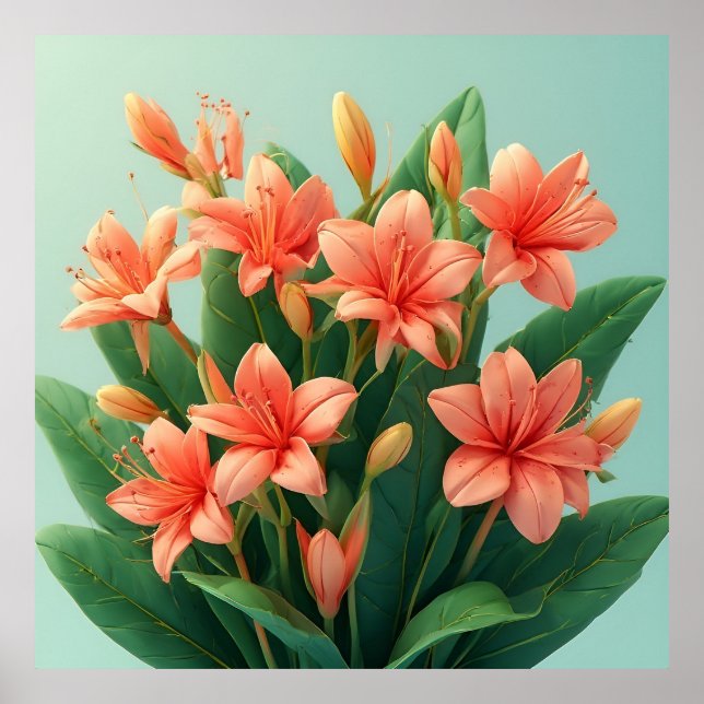 Poster Pink Orchid Flower Arrangement (Devant)