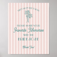 Pink Palm Springs Souvenirs favoris avec mariée