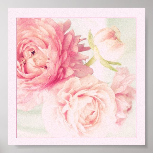 Poster Pink Peonies (Front)