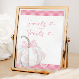 Poster Pink Preppy Citrouille fille Anniversaire sucré et