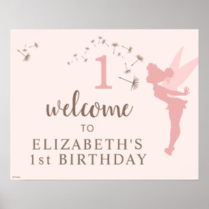 Poster Pink Tinker Bell Girl Anniversaire