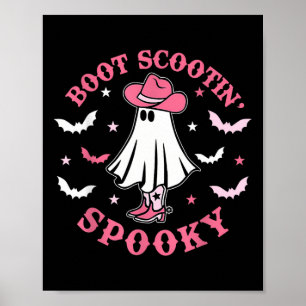 Poster Pink Western Halloween Cowboy Ghost Boot Scootin S