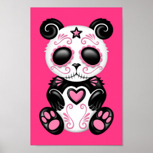 Poster Pink Zombie Sugar Panda