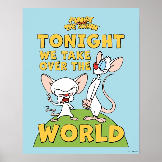 Poster Pinky et le cerveau | Reprendre Le Monde (Devant)