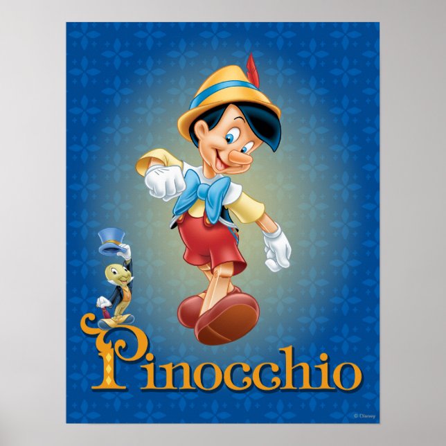 Poster Pinocchio avec Jiminy Cricket 2 (Devant)