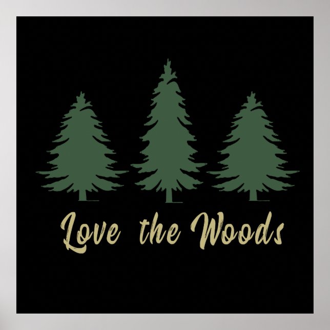 Poster pins dans la forêt (Devant)