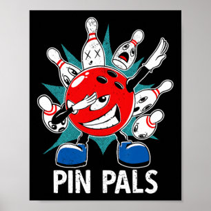 Poster Pins Pour Bowlers Drôle Bowny Bowling 1