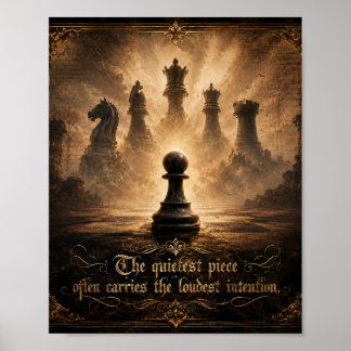 Poster pion d'échecs