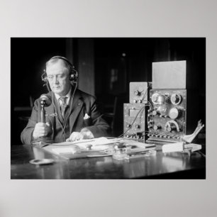 POSTER PIONNIER RADIO ANTÉRIEUR 1923