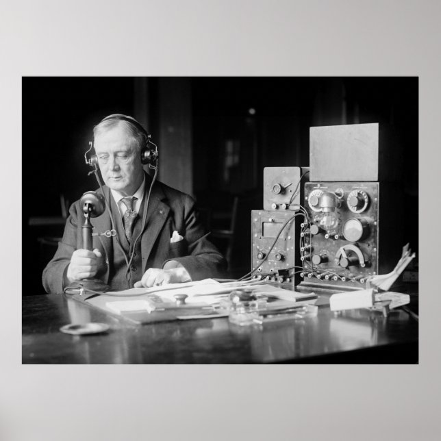 POSTER PIONNIER RADIO ANTÉRIEUR 1923 (Devant)