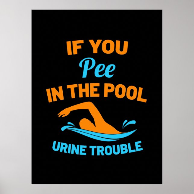 Poster Pipe De Bain Dans La Piscine (Devant)