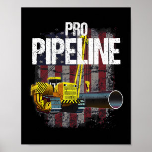 Poster Pipeline Welts Usa Drapeau Côté Boom Pipe Trump Gi