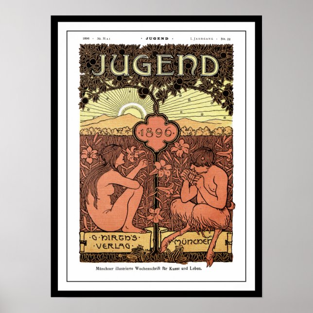 Poster: Pipes of Pan - Jugend Magazine May 1896 Poster (Front)