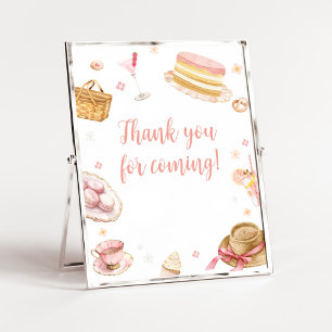 Poster Pique-nique Baby shower Brunch pour bébé Merci de 