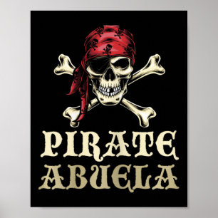 Poster Pirate Abuela Correspondance crâne Grandma Hallowe