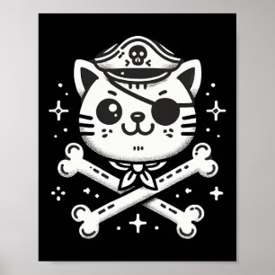 Poster Pirate Cat Pirate Crew Anniversaire