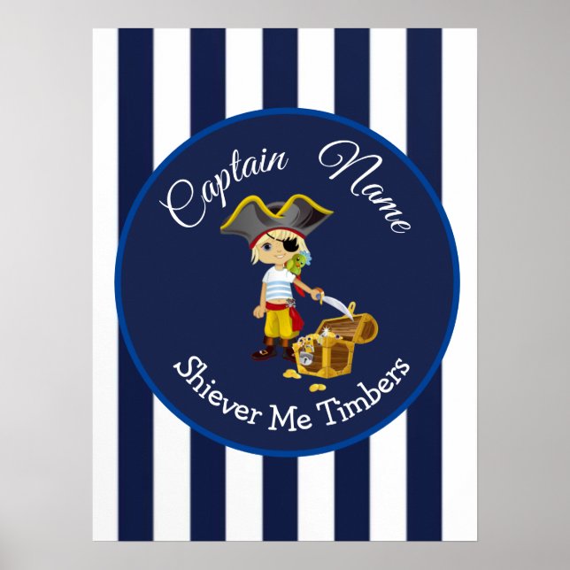 Poster Pirate de la fête des garçons (Devant)