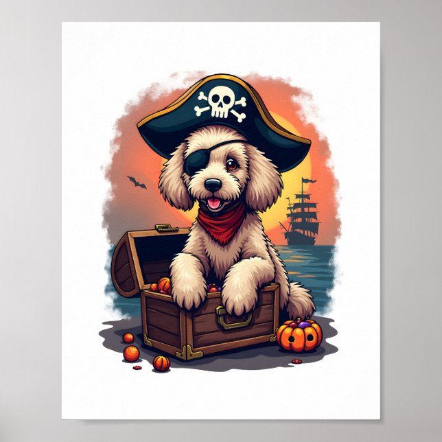 Poster Pirate Poodle Plunder (Devant)