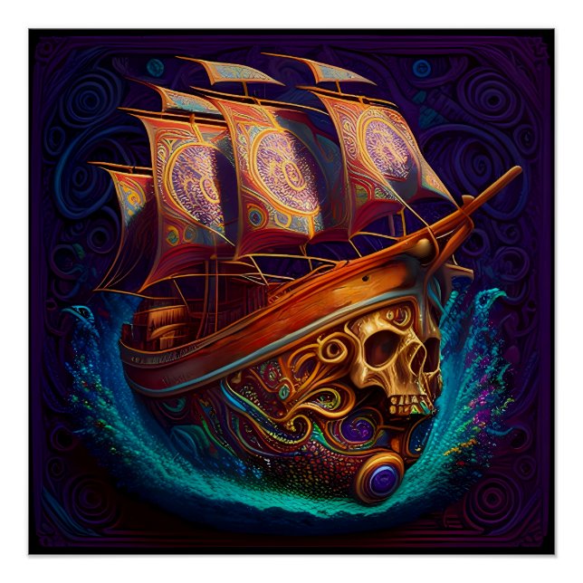 Poster Pirate Ship Art Series - Première édition #14 (Devant)